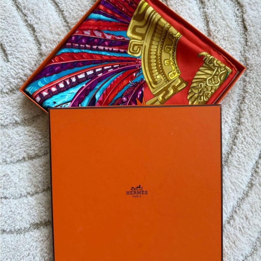 Hermes Multicolor Silk Scarf